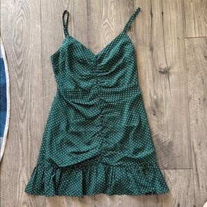 Urban Outfitters Green Ruched Sundress Mini